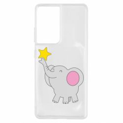 Чехол для Samsung S21 Ultra Слон со звездочкой - PrintSalon