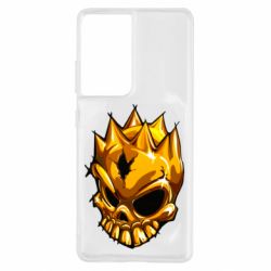 Чехол для Samsung S21 Ultra Standoff - Gold Skull - PrintSalon