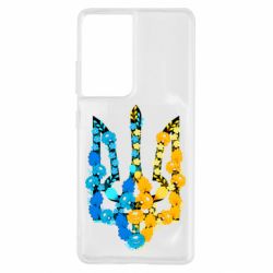 Чохол для Samsung S21 Ultra Тризуб квіти Україна - PrintSalon