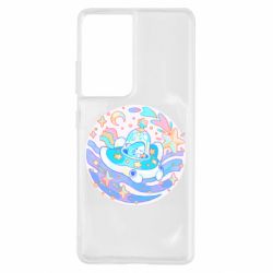 Чехол для Samsung S21 Ultra Ultra cute shark-PrintSalon Чехол для Samsung S21 Ultra Ultra cute shark