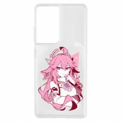 Чехол для Samsung S21 Ultra Yae Miko portrait - PrintSalon