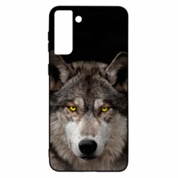 Чохол для Samsung S21+ Wolf with yellow eyes - PrintSalon