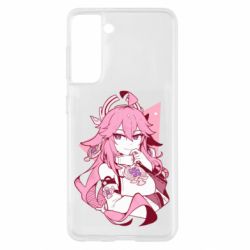 Чехол для Samsung S21 Yae Miko portrait - PrintSalon