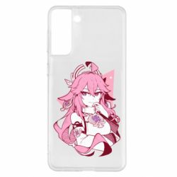 Чехол для Samsung S21+ Yae Miko portrait - PrintSalon