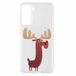 Чехол для Samsung S21 Забавный олень - PrintSalon