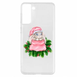 Чехол для Samsung S21+ Заяц Новогодний - PrintSalon