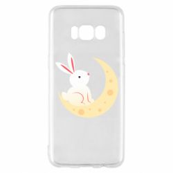 Чехол для Samsung S8 Cute rabbit on the moon - PrintSalon