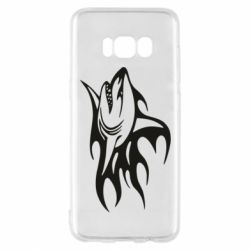 Чехол для Samsung S8 Flaming shark - PrintSalon