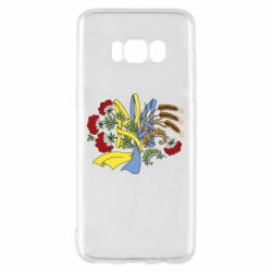 Чехол для Samsung S8 Герб колоски и калина