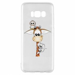 Чехол для Samsung S8 Giraffe Owl and Mouse - PrintSalon