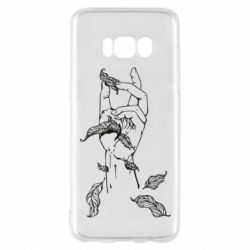 Чехол для Samsung S8 Hand with leafs - PrintSalon