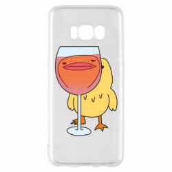 Чехол для Samsung S8 Качка і келих вина - PrintSalon