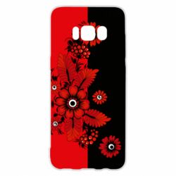 Чохол для Samsung S8 Червоні квіти - PrintSalon