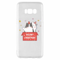 Чехол для Samsung S8 Meowy Christmas ( present box ) - PrintSalon