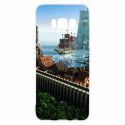 Чехол для Samsung S8 Minecraft beautiful town - PrintSalon