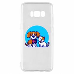 Чехол для Samsung S8 Собачка и котик - PrintSalon
