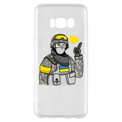 Чехол для Samsung S8 Военный с сердечком