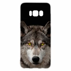 Чохол для Samsung S8 Wolf with yellow eyes - PrintSalon