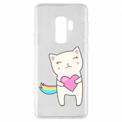 Чехол для Samsung S9+ Cute cat with heart