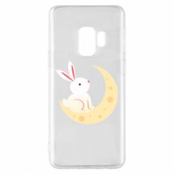 Чехол для Samsung S9 Cute rabbit on the moon - PrintSalon