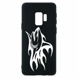 Чехол для Samsung S9 Flaming shark - PrintSalon