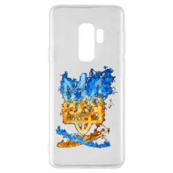 Чехол для Samsung S9+ Горящий гербу Украины - PrintSalon
