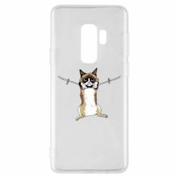 Чехол для Samsung S9+ Grumpy Cat On The Rope - PrintSalon