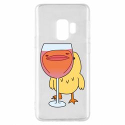 Чехол для Samsung S9 Качка і келих вина - PrintSalon