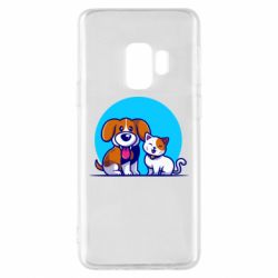 Чехол для Samsung S9 Собачка и котик - PrintSalon