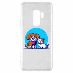 Чехол для Samsung S9+ Собачка и котик - PrintSalon