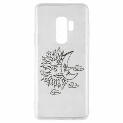Чехол для Samsung S9+ Sun and Moon faces - PrintSalon