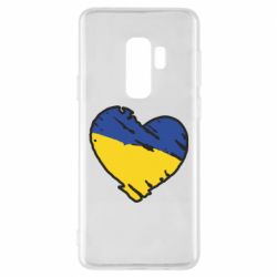 Чехол для Samsung S9+ Украина сердце с царапинами - PrintSalon