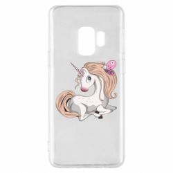 Чехол для Samsung S9 Unicorn with bow tie - PrintSalon