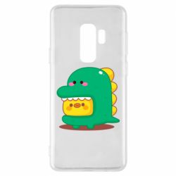 Чехол для Samsung S9+ Уточка в костюме динозавра - PrintSalon