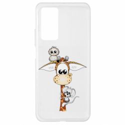 Чехол для Xiaomi Mi 10T/10T Pro Giraffe Owl and Mouse - PrintSalon