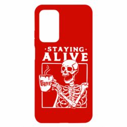 Чехол для Xiaomi Mi 10T/10T Pro Staying alive with coffee - PrintSalon