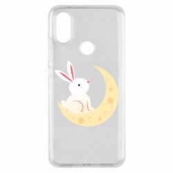 Чехол для Xiaomi Mi A2 Cute rabbit on the moon - PrintSalon
