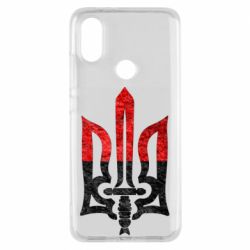 Чехол для Xiaomi Mi A2 Герб Украины красно-черный - PrintSalon