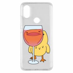 Чехол для Xiaomi Mi A2 Качка і келих вина - PrintSalon
