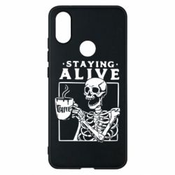 Чехол для Xiaomi Mi A2 Staying alive with coffee - PrintSalon