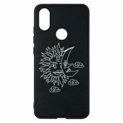 Чехол для Xiaomi Mi A2 Sun and Moon faces - PrintSalon