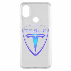 Чехол для Xiaomi Mi A2 Tesla logo gradient - PrintSalon