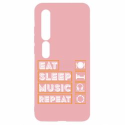 Чехол для Xiaomi Mi10/10 Pro Eat sleep dj repeat. - PrintSalon