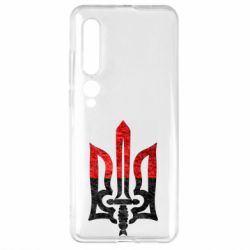 Чехол для Xiaomi Mi10/10 Pro Герб Украины красно-черный - PrintSalon