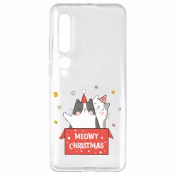 Чехол для Xiaomi Mi10/10 Pro Meowy Christmas ( present box ) - PrintSalon