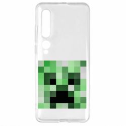 Чехол для Xiaomi Mi10/10 Pro Minecraft minimalist Creeper - PrintSalon
