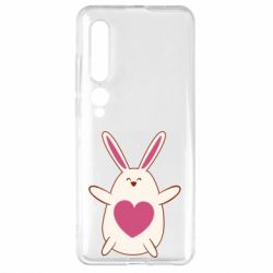 Чехол для Xiaomi Mi10/10 Pro Rabbit with a pink heart - PrintSalon