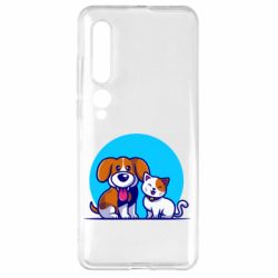 Чехол для Xiaomi Mi10/10 Pro Собачка и котик - PrintSalon