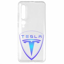 Чехол для Xiaomi Mi10/10 Pro Tesla logo gradient - PrintSalon