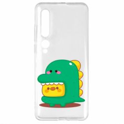 Чехол для Xiaomi Mi10/10 Pro Уточка в костюме динозавра - PrintSalon